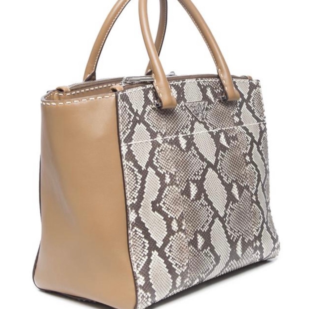 PRADA Rare Genuine Python City Twin Pocket Large Tote - Picture 12 of 13